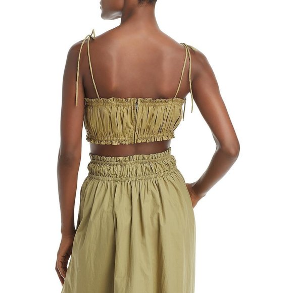 RHODE Pari Ruched Crop Top - Herbarium - NWT - Size 6 - Picture 2 of 4